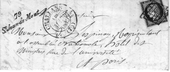 1ere lettre timbr&eacute;e